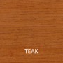 Farbmuster: Bondex Wetterschutz-Öl Teak für Holz im Außenbereich.