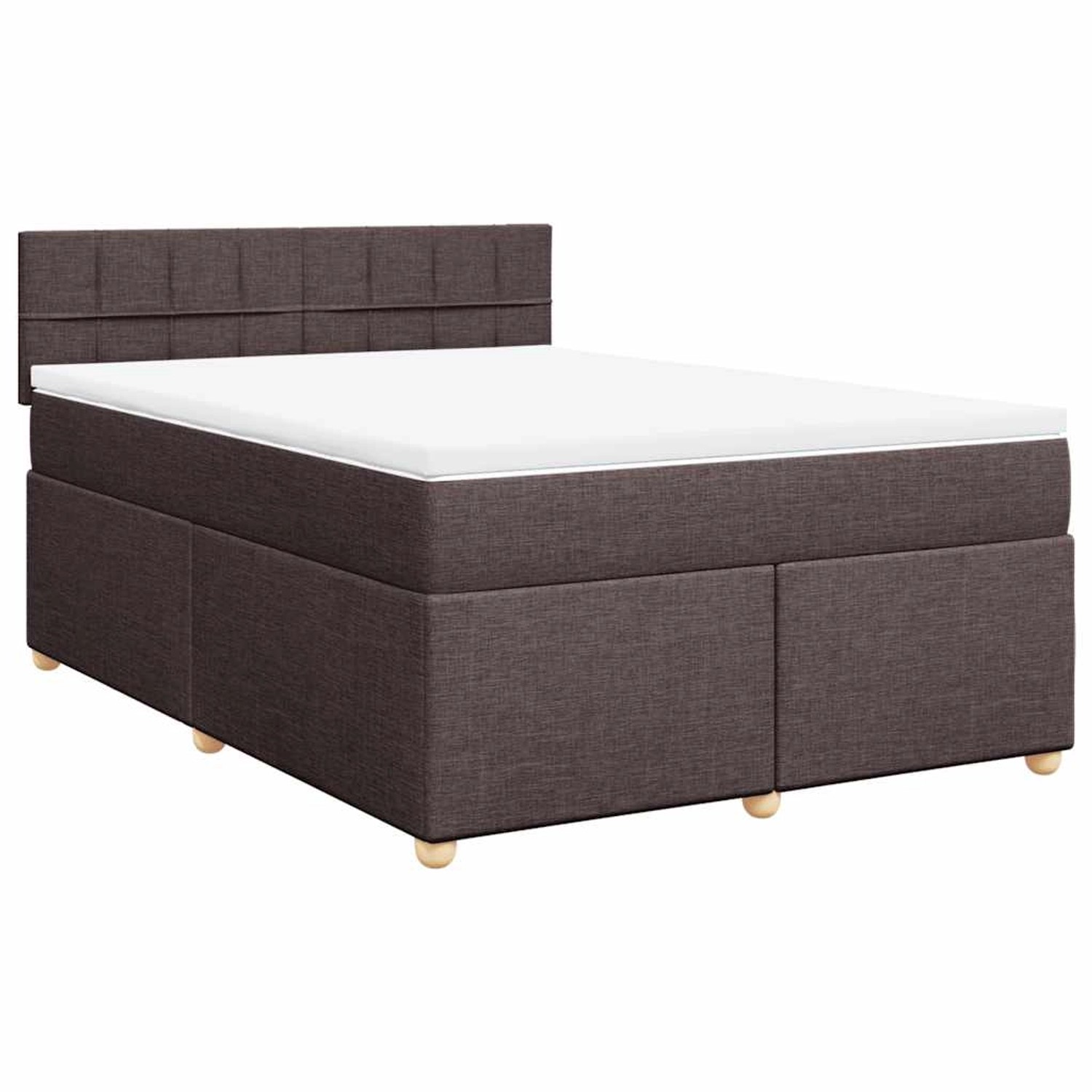 vidaXL Boxspringbett mit Matratze Dunkelbraun 140x190 cm Stoff 3286678 günstig online kaufen