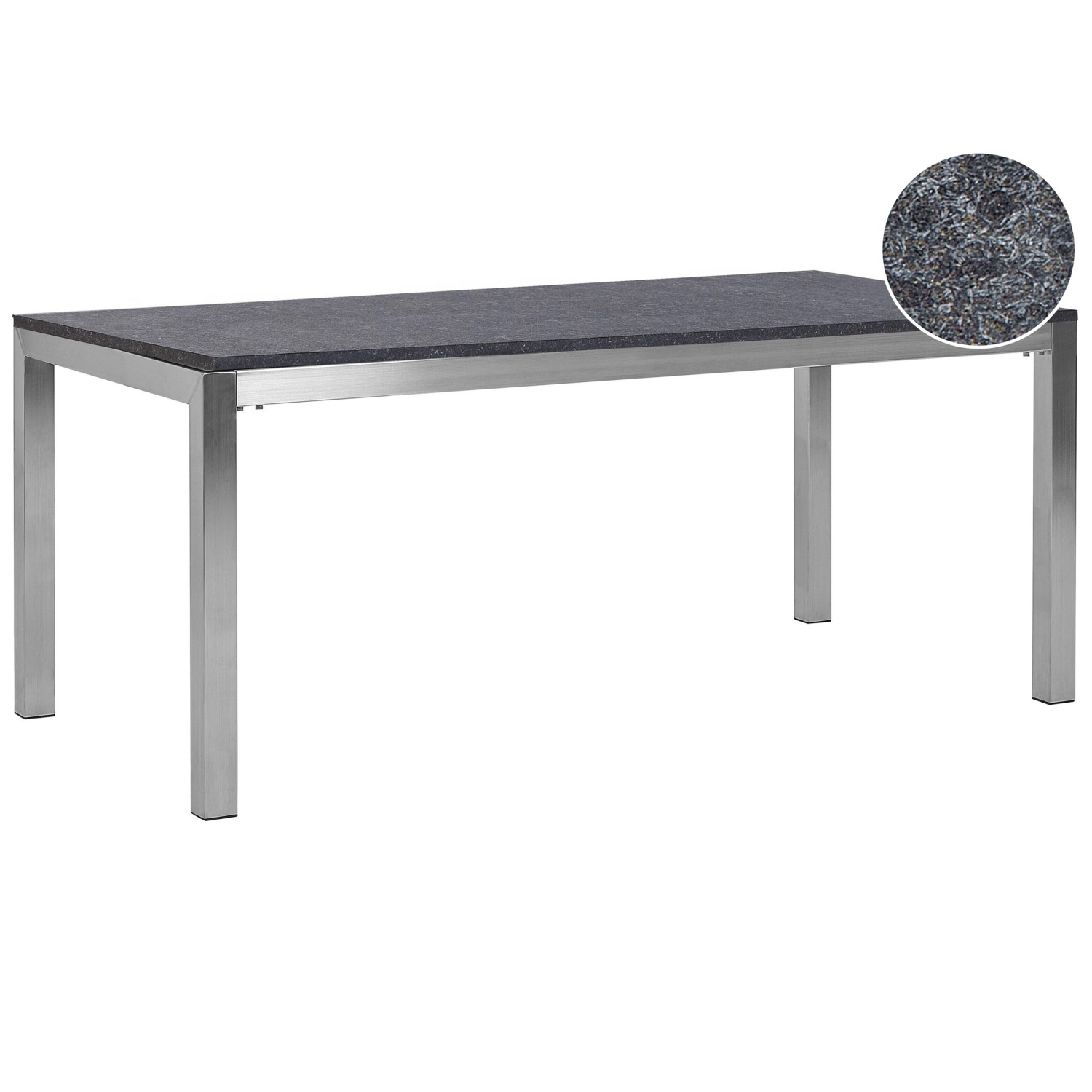 Beliani Gartentisch GROSSETO Graphitgrau 180x90x76 günstig online kaufen