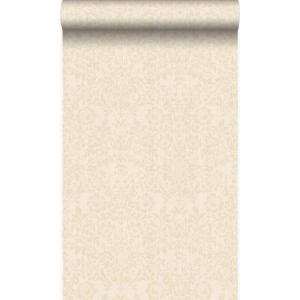 Rolle Origin Wallcoverings Vliestapete mit Ornamenten in Elfenbeinweiß.