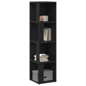 vidaXL Eckregale Schwarz Eichen-Optik 33 x 33 x 132 cm Holzwerkstoff 862692