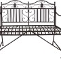 Garten Pleasure Bank Mangan, 106 cm, Stahl, schwarzbraun, mit geschwungenen Ornamenten.