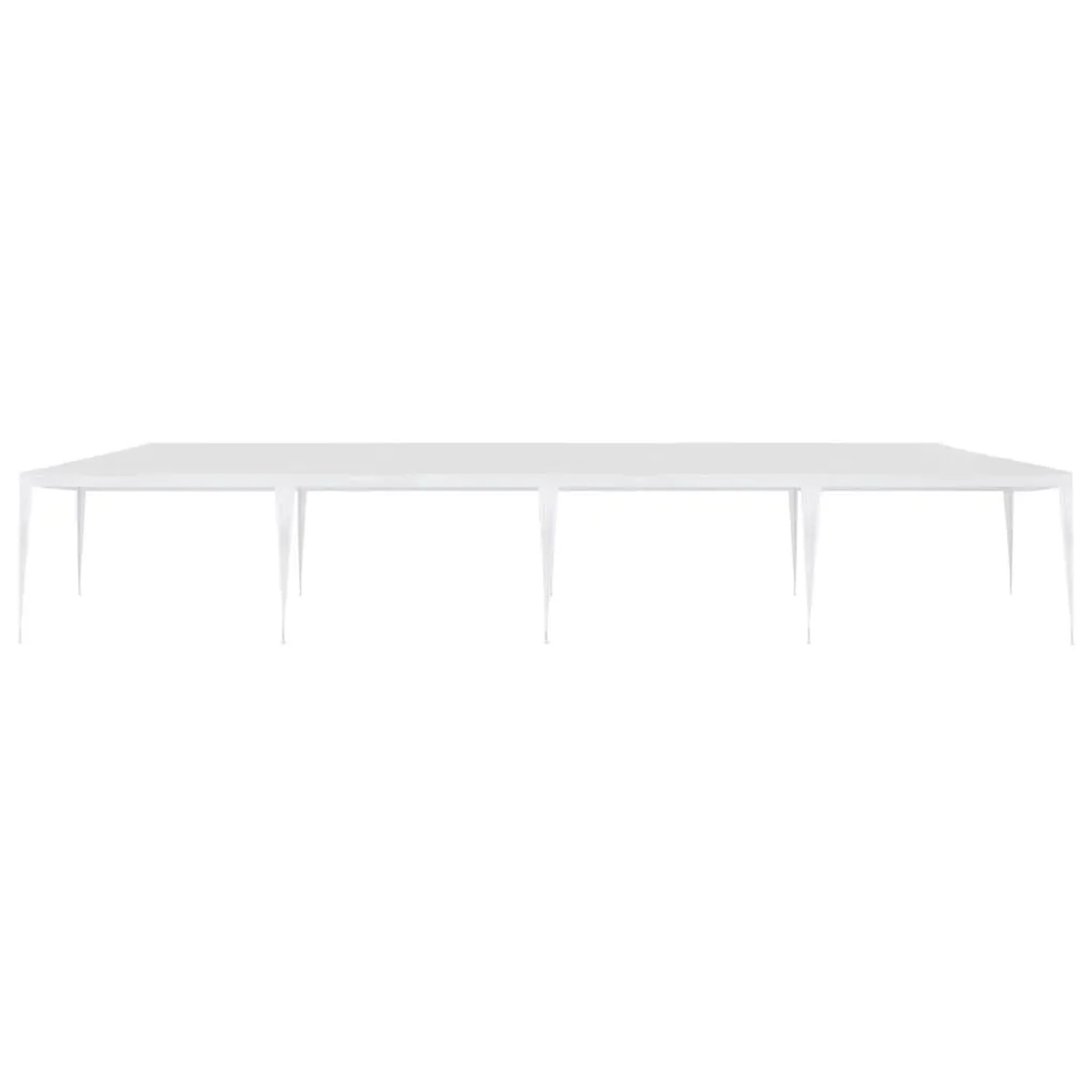 Weißes vidaXL Partyzelt 3x12 m aus PE, ideal für Gartenpartys und Feste.