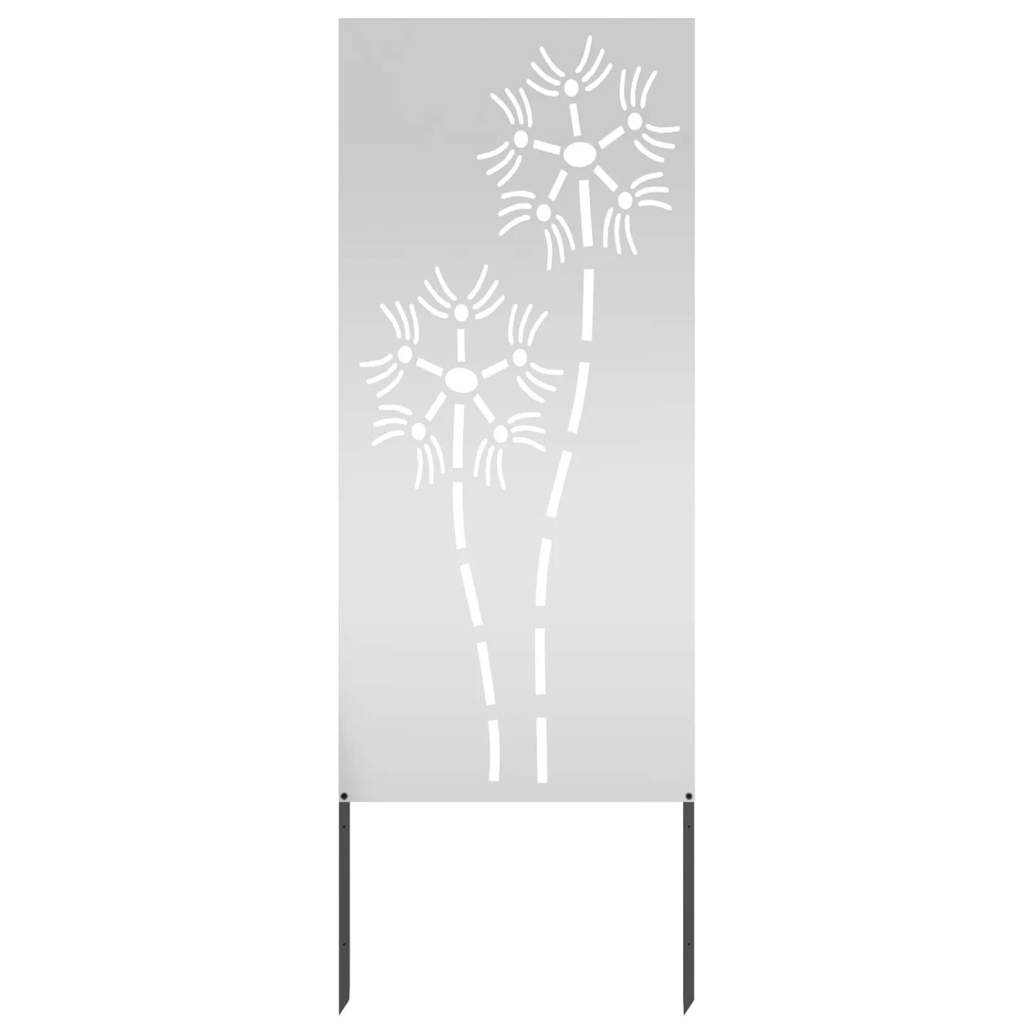 vidaXL Garten Sichtschutz-Leinwand Silber 50 x 140 cm Verzinkter Stahl 876285