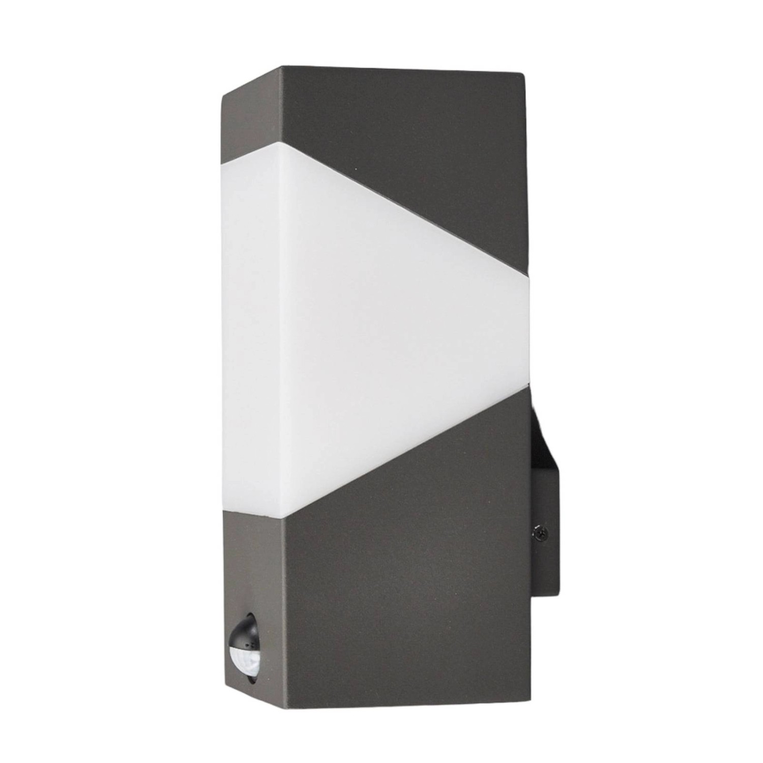 Lucande Wandleuchte Außen Kiran 9619012 mit Bewegungsmelder Spritzwassergeschützt Modern in Schwarz aus Aluminium 1-flam...