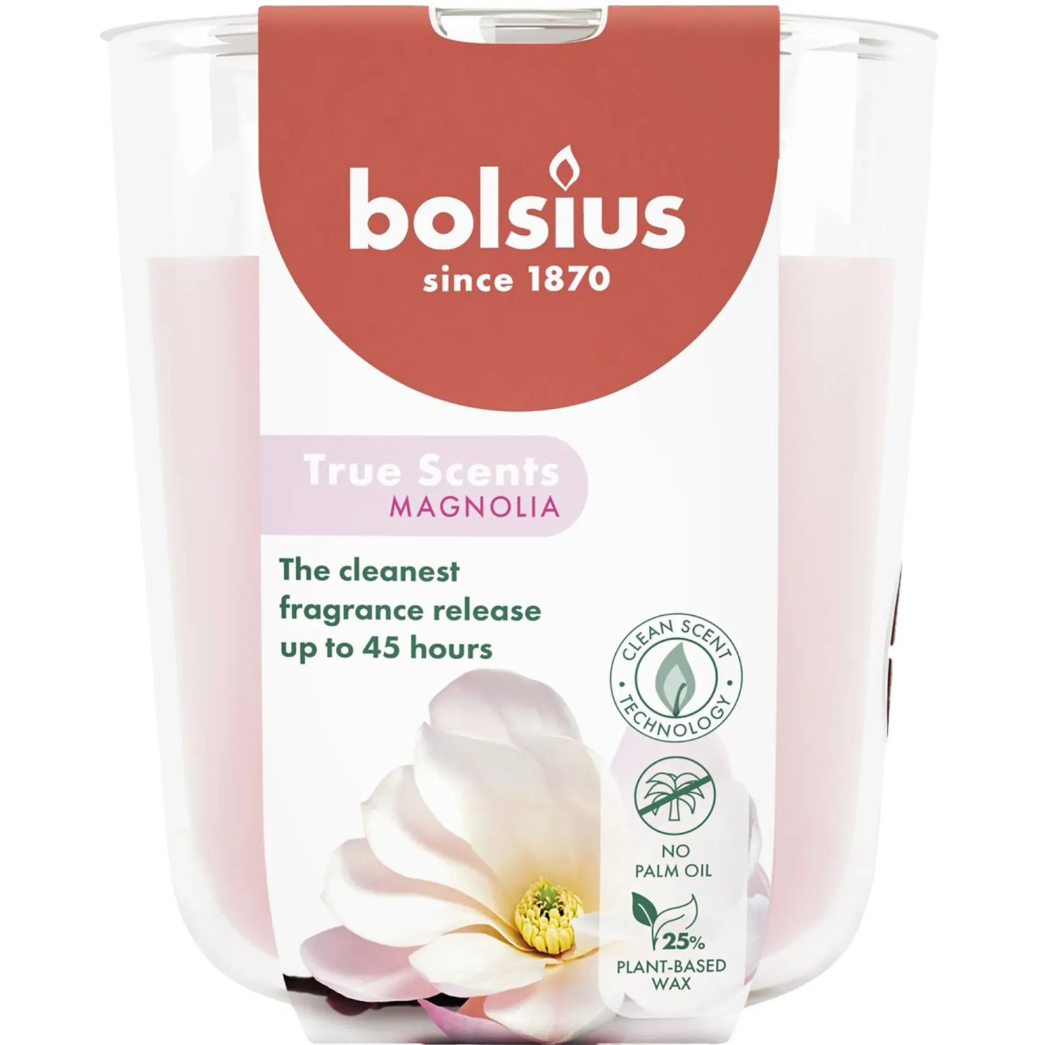 Bolsius Duftkerze True Scents Magnolie im Glas Rosa Groß kaufen bei OBI