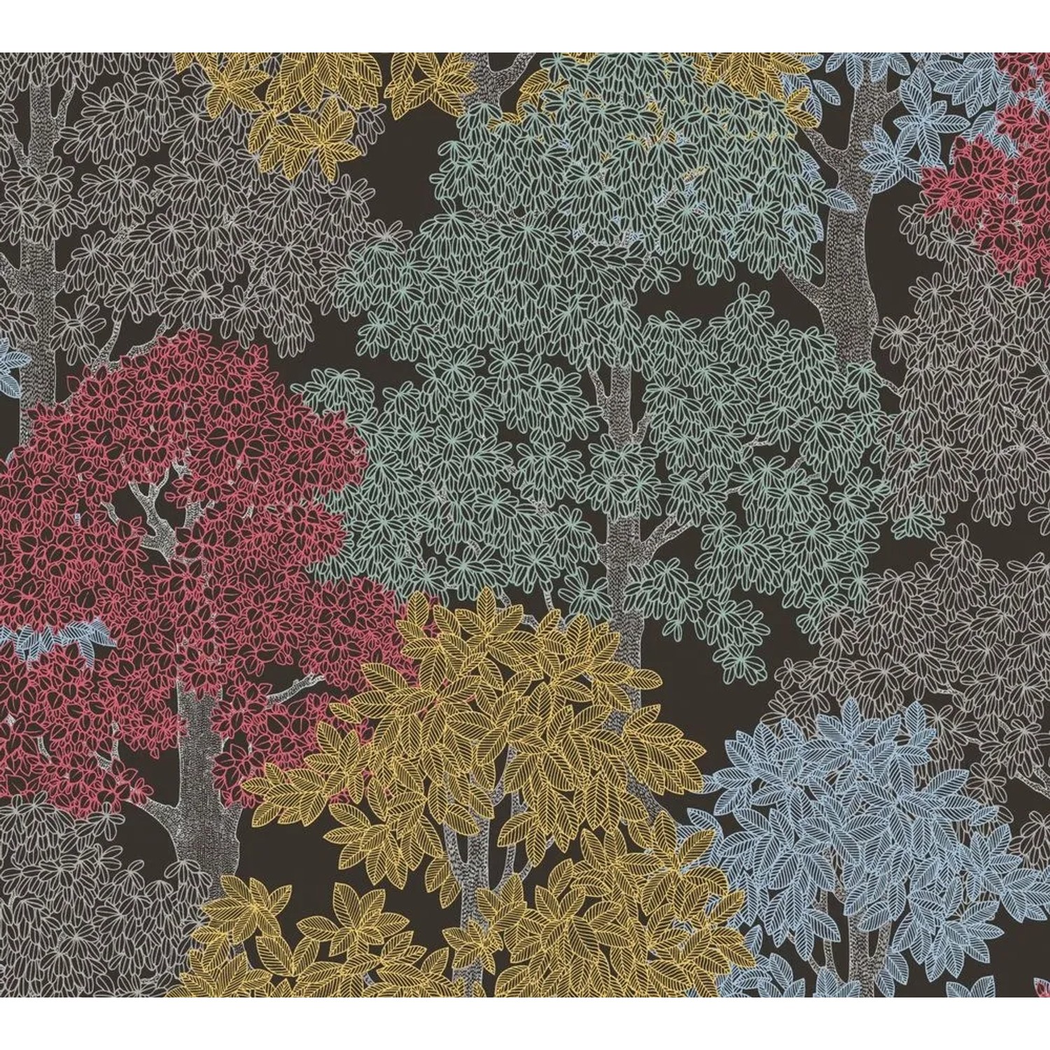 Tadessi Tapete Floral M1-No.1441 Vliestapete in Schwarz