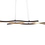 Moderne Trio LED-Pendelleuchte Blaze, 1-flammig, in Messing Matt und Schwarz, 107,5 cm breit.