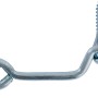 Verzinkter Sturmhaken mit Öse, 3,4 x 60 mm, zur Fixierung von Türen und Fensterläden.
