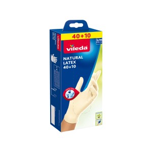 Vileda Einmalhandschuh NATURAL LATEX 40+10 S/M
