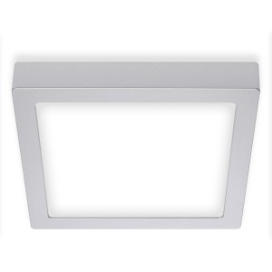 Quadratische Briloner LED Deckenleuchte Fire, chrom matt, für Wand und Decke, neutralweißes Licht.