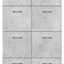Posseik Schuhschrank Elite mit 8 Klappen in Weiß-Beton Optik für ca. 32 Paar Schuhe.