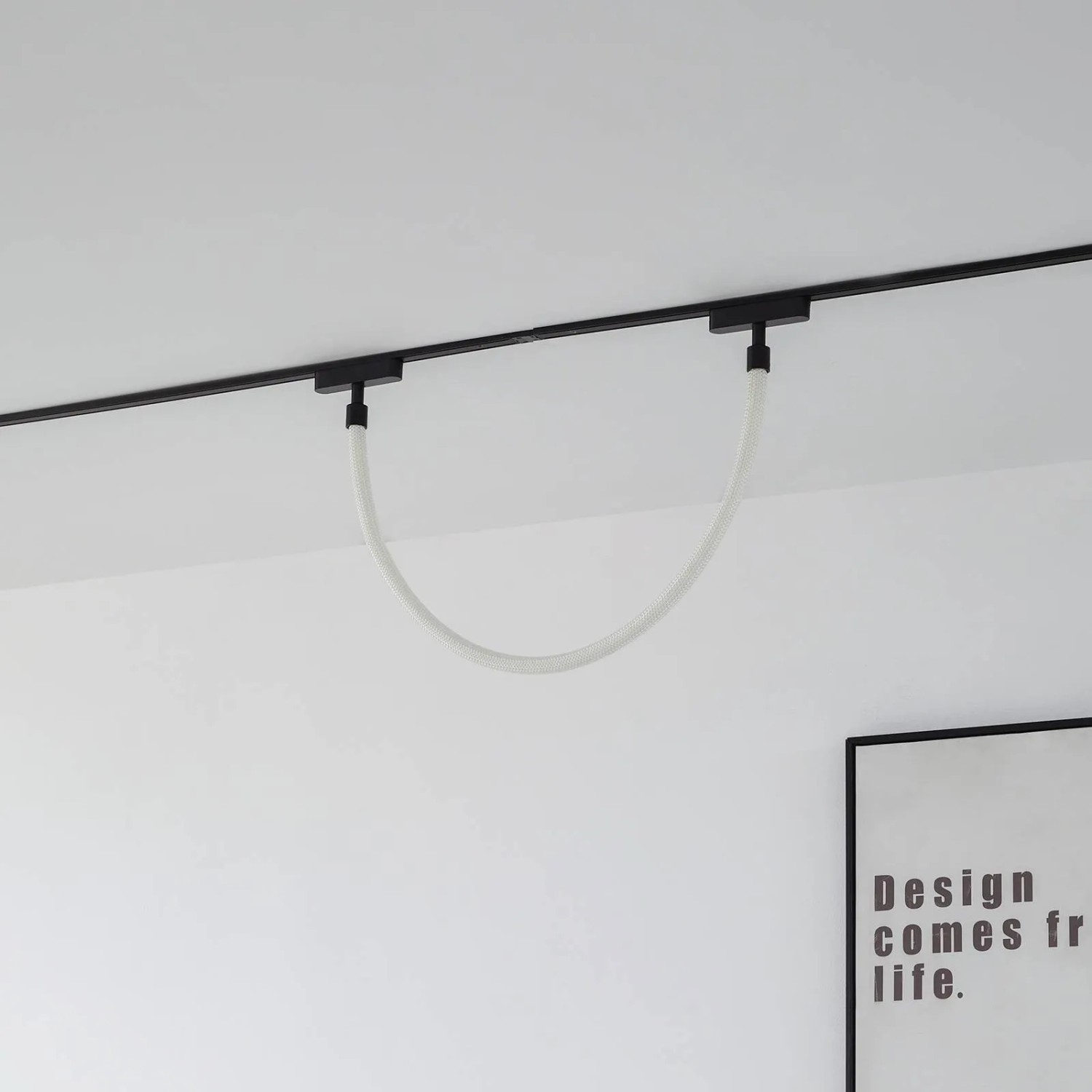 Moderne, weiße Lindby LED Deckenleuchte Lumaro aus Textil, 1-flammig.
