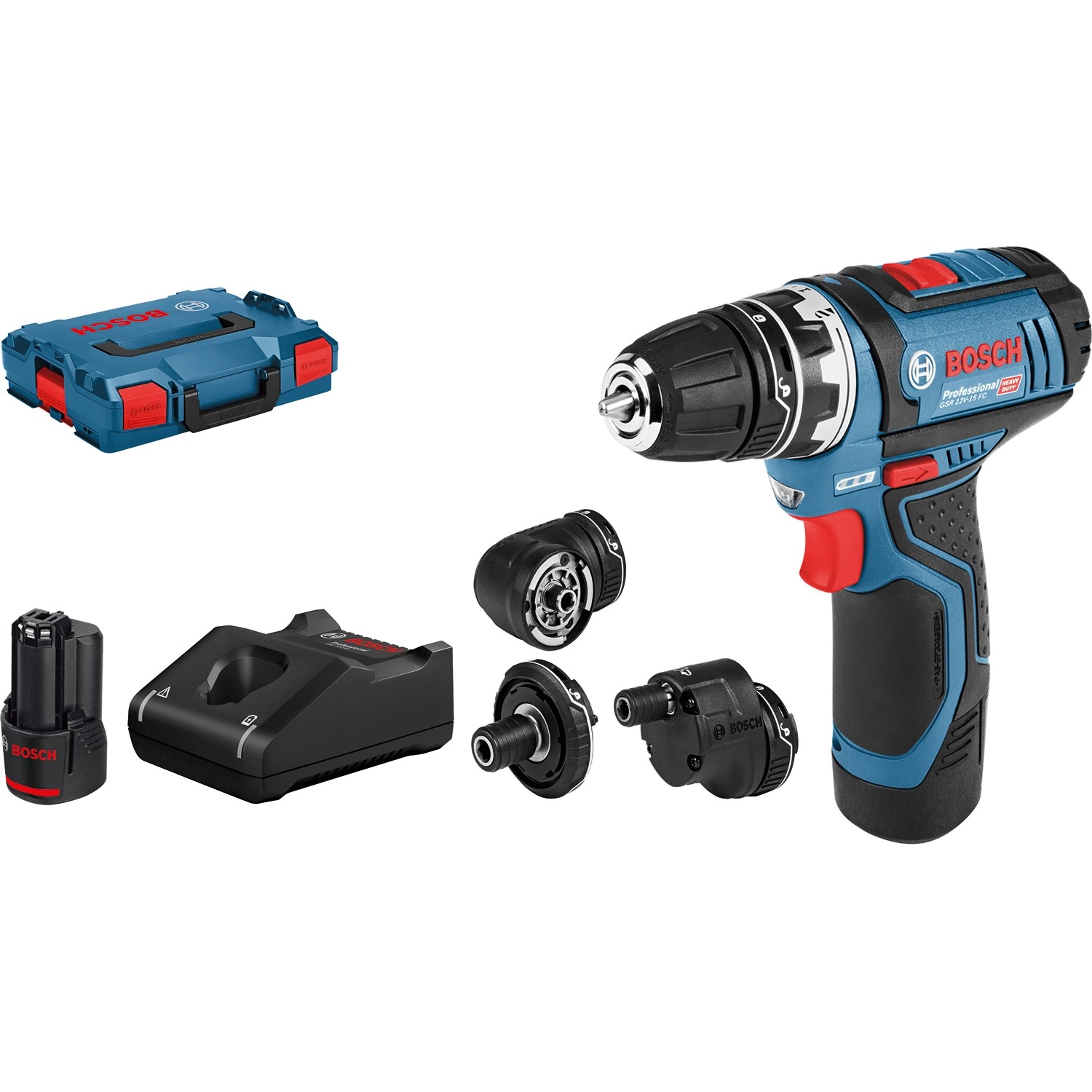 Bosch Professional Akku-Bohrschrauber GSR 12V-15 FC mit 2x2Ah, Zubehör in L günstig online kaufen