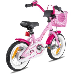 PROMETHEUS BIKES Kinderfahrrad 12 Zoll ab 3 Jahre mit Stützrädern und Rücktrittbremse Rosa