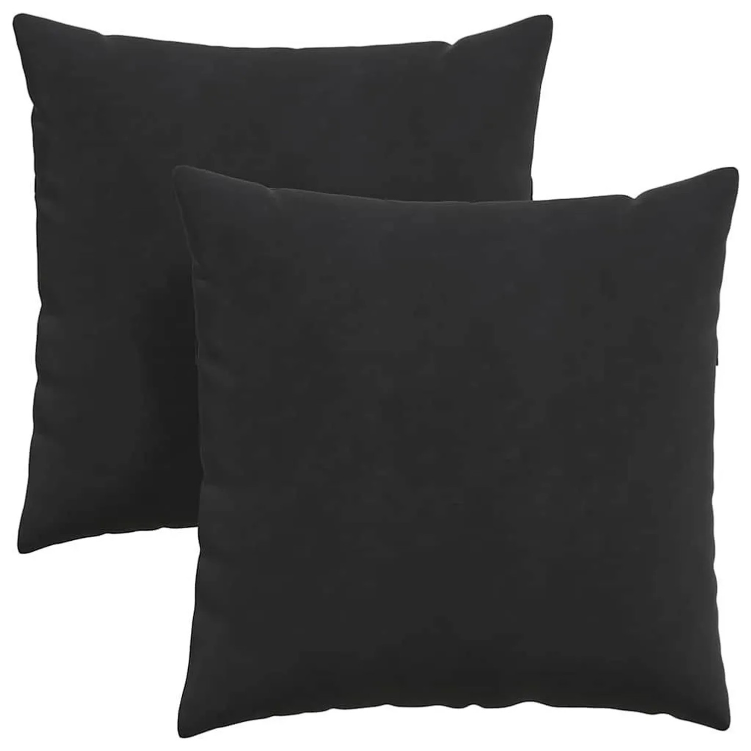 vidaXL Sofakissen 2 Stück Schwarz 60 x 60 cm Cordstoff 42014020
