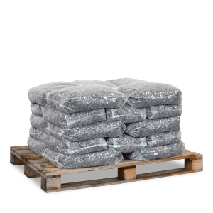 Palette mit 25 Säcken Galamio Serpentinsplitt Grün-nuanciert, 500kg. Dekorativer Naturstein für Garten und Wege.