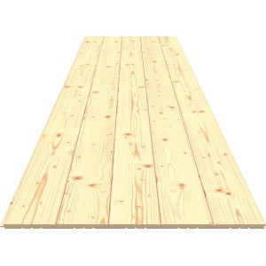 Unbehandeltes Profilholz Fase, 14x121x4000 mm, Fichte/Tanne für Wand- und Deckenverkleidung.