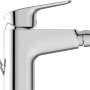 Ideal Standard Ceraflex Bidetarmatur in Chrom, seitliche Ansicht.