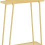 Gelbes Garden Pleasure Balkonregal Shelfo mit zwei Ablageflächen aus Streckmetall.