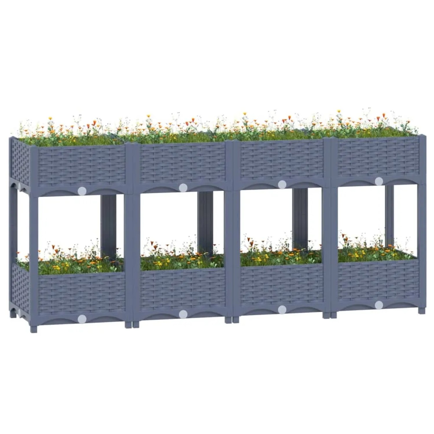 furnicato Hochbeet 160x40x71 cm Polypropylen