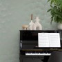 Origin Wallcoverings Vliestapete Ginkgo Salbeigrün im Raum mit Klavier.