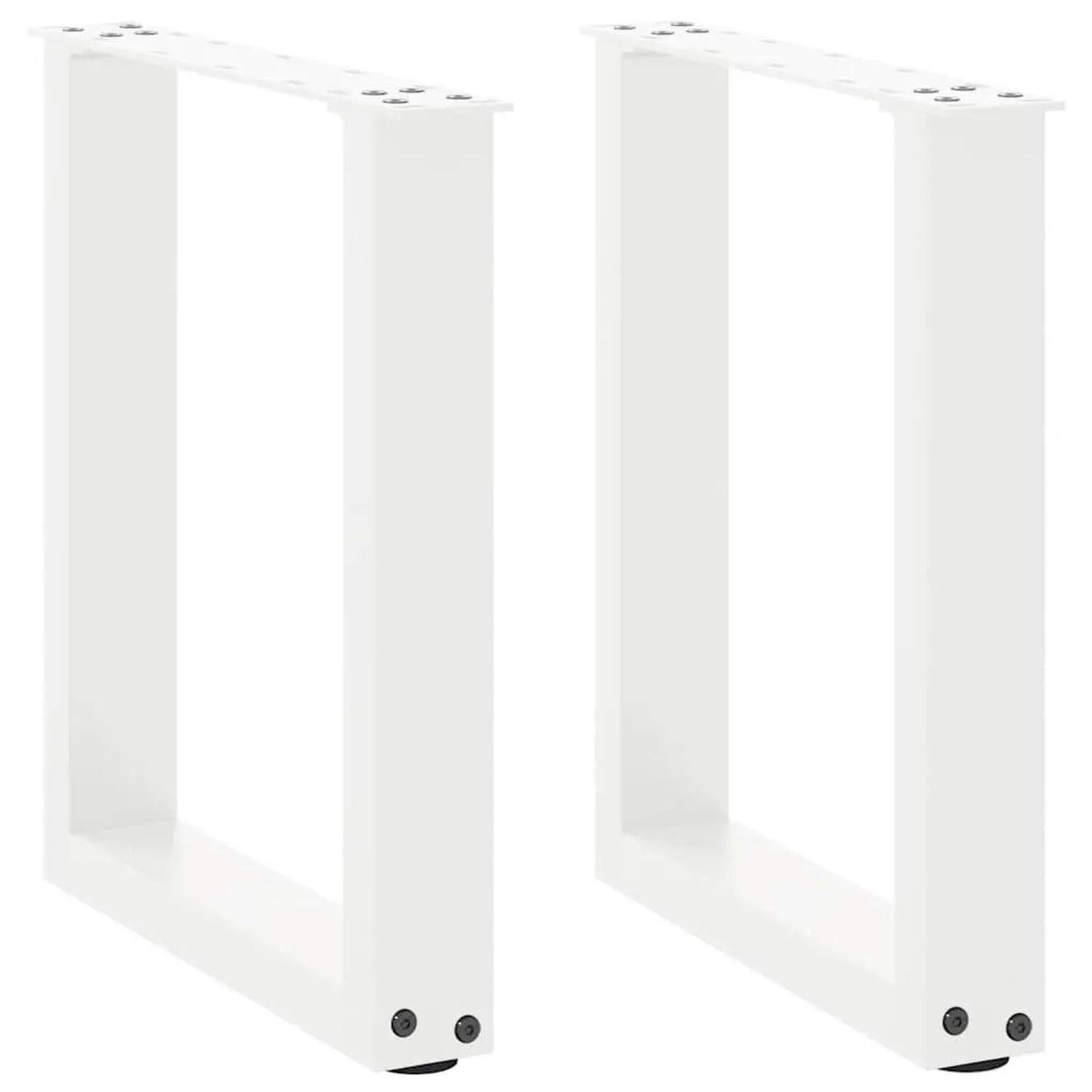 vidaXL Couchtischbeine U-Form 2 Stk Weiß 38x42-43 cm Stahl 4013153 günstig online kaufen