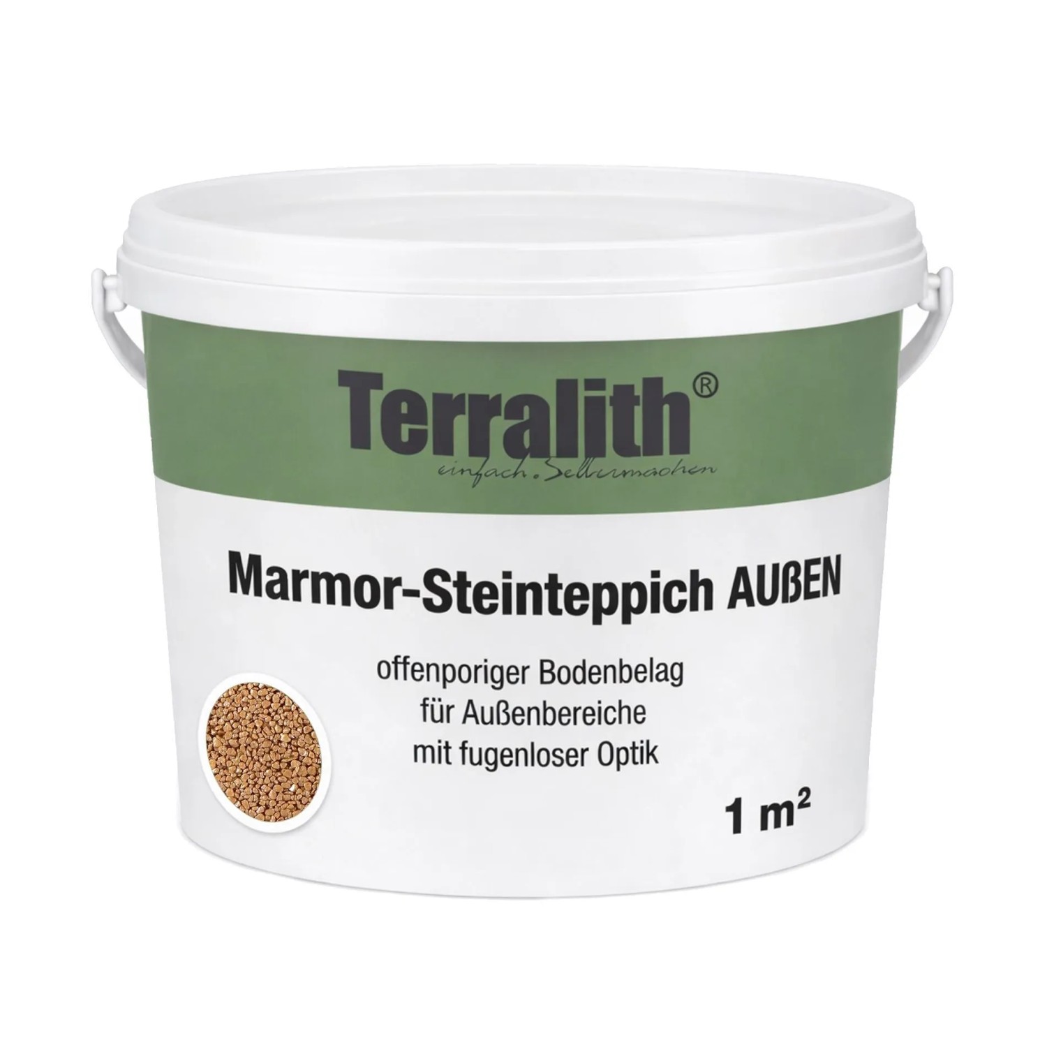 Terralith Metallic Steinteppich Gold für 1 m² Außen Mittel 4-6 mm