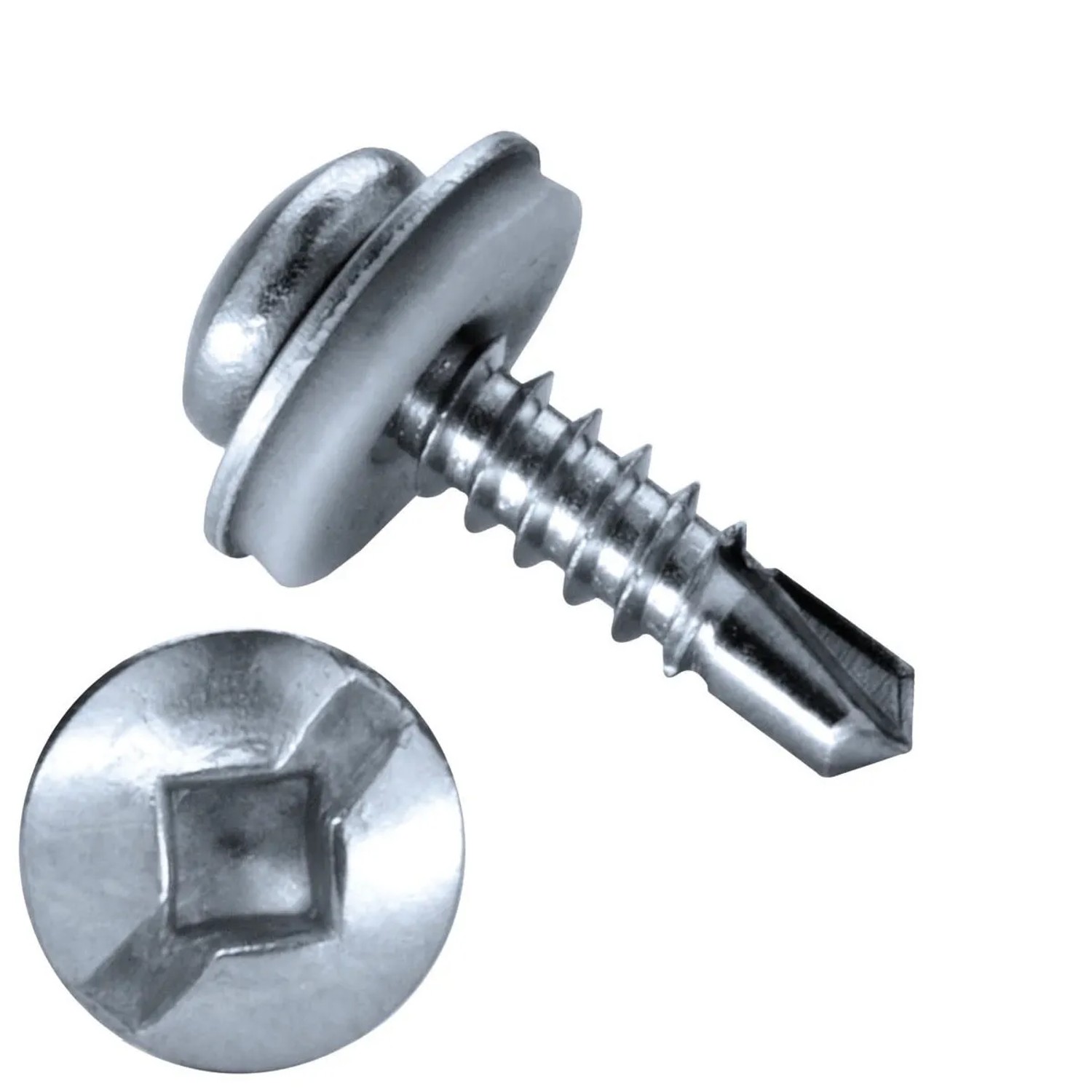 GOEBEL 500 Bohrschrauben EPDM Scheibe Linsenkopf 4,2 x 16,0mm Edelstahl A2 vierkant Schrauben