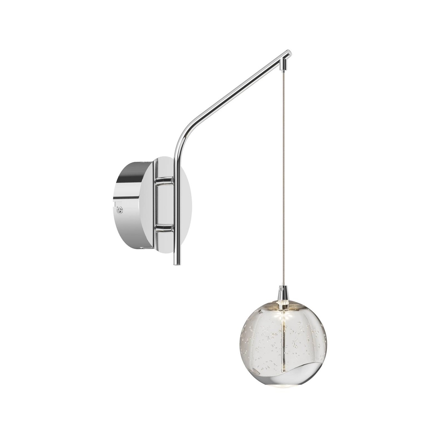 Thumbnail - Lucande LED Wandleuchte Wandlampe Innen Hayley 9624363 Modern in Transparent aus Glas 1-flammig Wohnzimmerleuchte
