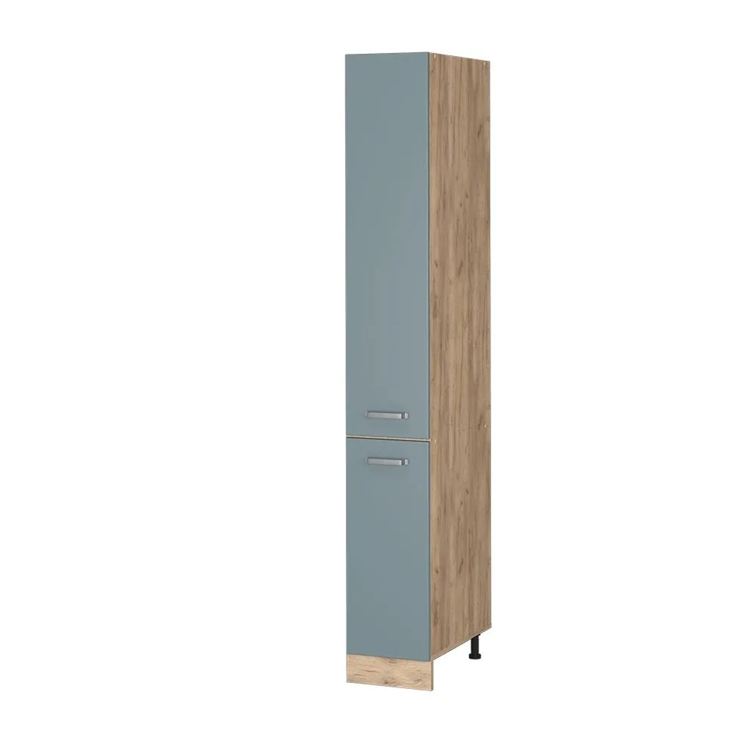 Vicco Apothekerschrank R-Line Medizinschrank für die Küche Blau-Grau Goldkraft Eiche 30 cm