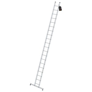 PROREGAL Anlegeleiter mit 20 Sprossen und Traverse aus Aluminium.