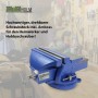 Blauer TRUTZHOLM Schraubstock, 150mm, drehbar mit Amboss für Werkbank.