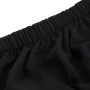 Detailaufnahme: Schwarze Stretch Sofahusse aus Polyester-Jersey für 4-Sitzer Sofa.