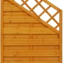Sichtschutzzaun-Element Country, Pinie, 180x120/90cm, mit Lattenzaun-Abschluss.