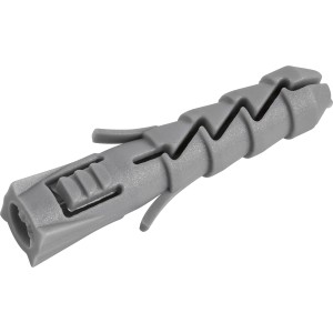 Grauer LUX Spreizdübel, 8x40 mm, aus Kunststoff für sichere Wandbefestigung.