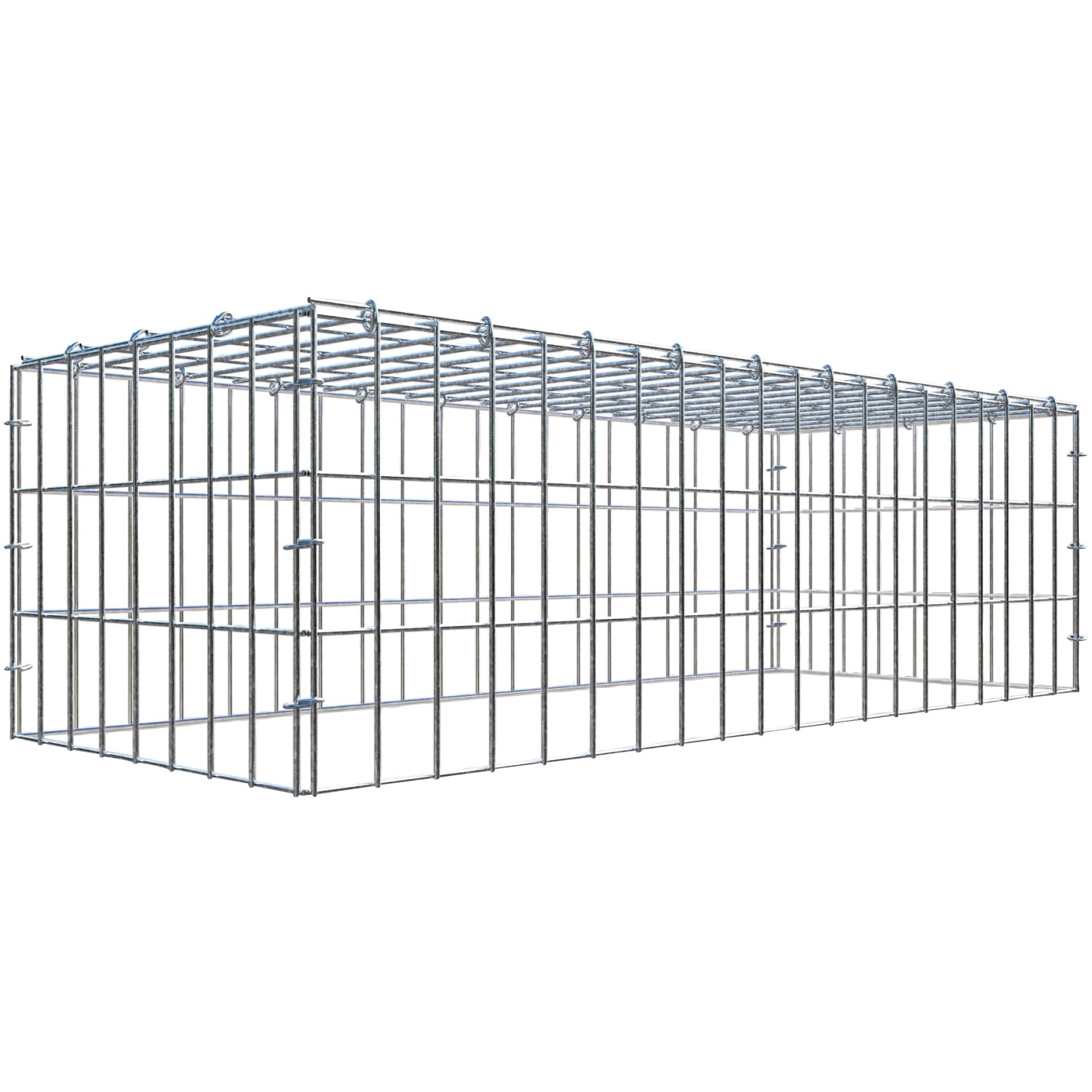 Gabiona C-Ring-Gabione-Anbaukorb Typ 3 30 x 100 x 40 cm Maschenw 5 x 10 cm