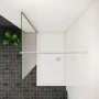 AICA Walk In Duschkabine mit 10mm ESG Glas und Stabilisator, Aufsicht.