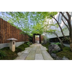 Floraworld Sichtschutz Bambusmatte Gala 90 cm x 300 cm Bambus Dunkel