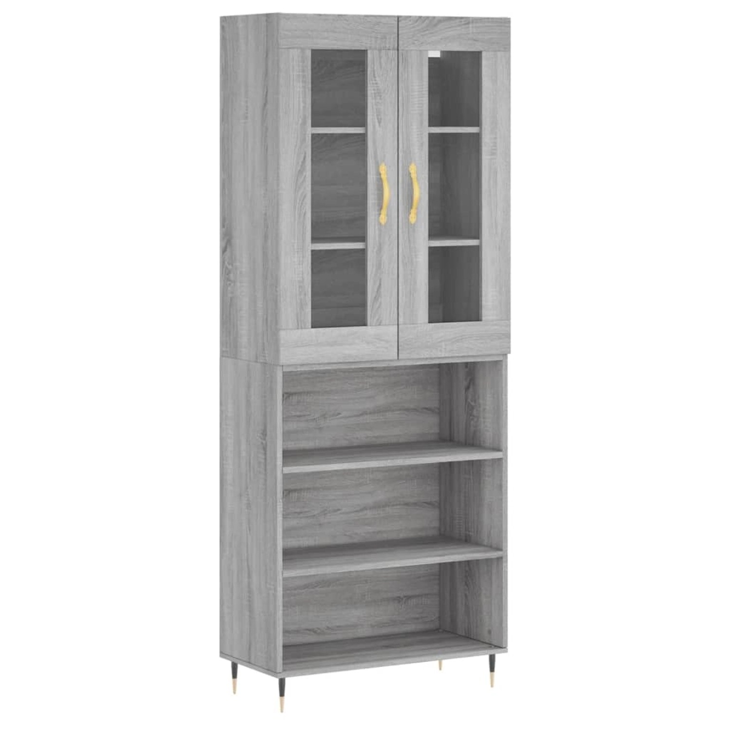 vidaXL Highboard Grau Sonoma 69,5x34x180 cm Holzwerkstoff 3198711 günstig online kaufen