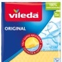 Vileda Schwammtuch 5er-Pack: Gelbe, saugfähige Reinigungstücher im transparenten Paket.