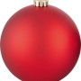 Rote Weihnachtskugel, Ø 14 cm, aus Kunststoff für festliche Weihnachtsdekoration.
