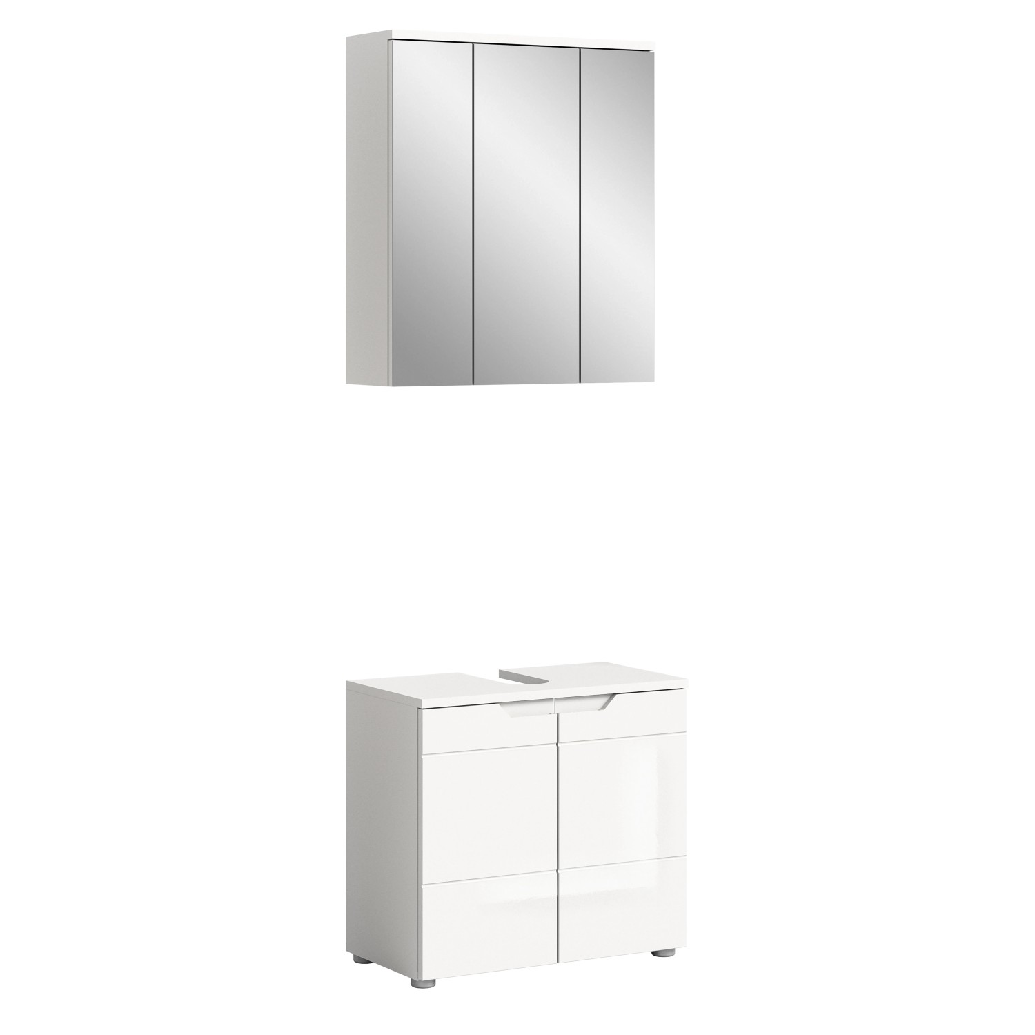 Badkombination Solero Weiß Hochglanz 63 cm 2-tlg. günstig online kaufen