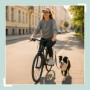 Relaxdays Fahrradleine für Hunde Stahl Schwarz Abstandshalter Mit Feder 44 cm x 190 cm x 8 cm 1,1 kg_3