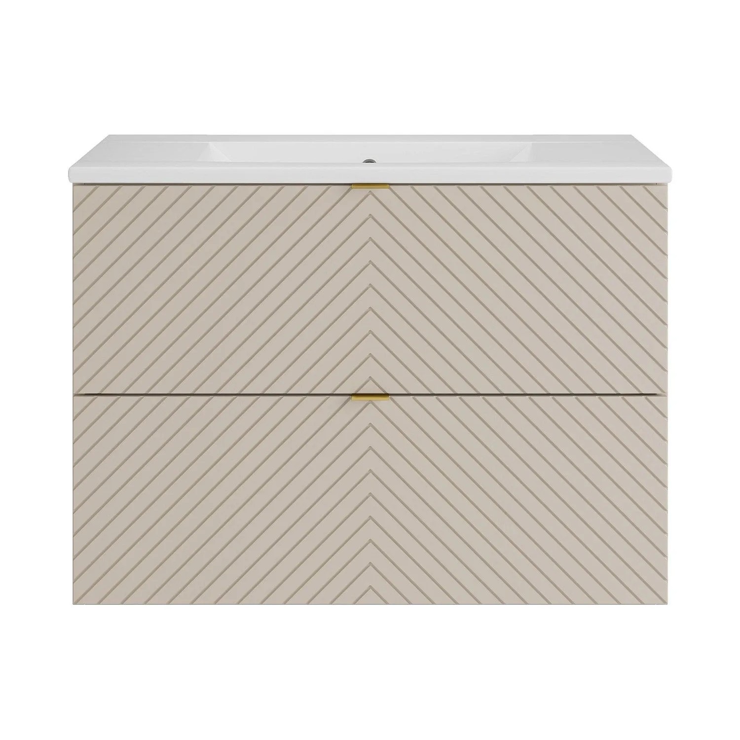 Vente-unique Einzelwaschtisch Dorioni Beige 80 cm