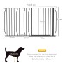 PawHut Hunde Türschutzgitter 75-145 cm_4