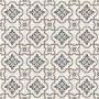 Cersanit Bodenfliese Albergo mit floralem Muster in Beige und Grau, 42x42 cm.