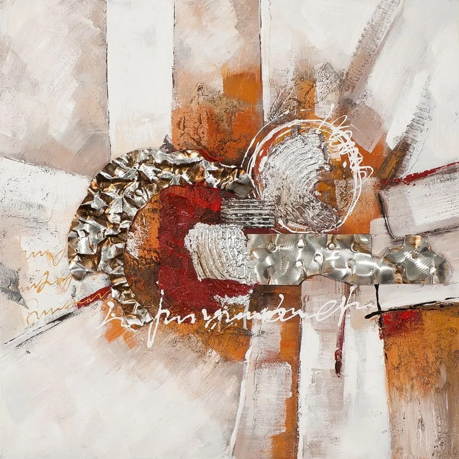 Art Universe Leinwandbild Abstrakte Geometrie 40 x 40 cm