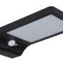 Schwarze, matte Globo Solarleuchte mit Sensor für den Außenbereich.