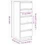 vidaXL Sideboard mit Schubladen Altholz-Optik 37,5x35x99 cm 861767_12